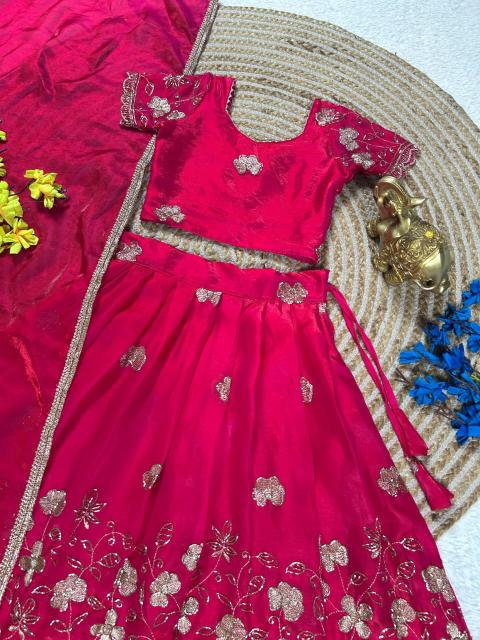 Fandy Flower Sindoor Silk red Kids clothing wholesale market in Delhi - wholesale export